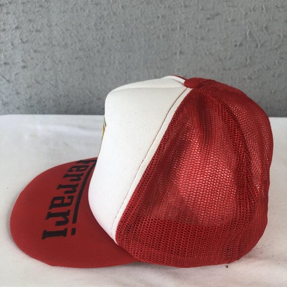 Ferrari Hat Cap Snap Back Red White Mesh Trucker Racing Logo Mens Formula Foam - Picture 5 of 14